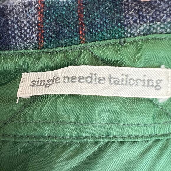 VTG Westchester Classics Green Plaid Wool Flannel Insulated Shacket Shirt L LG - Picture 7 of 8